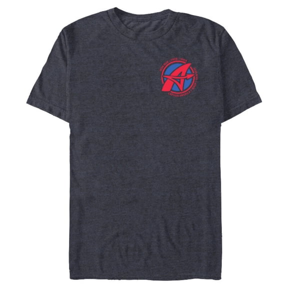 Marvel Avengers A-Logo Icon and Super Hero Names - Short Sleeve Blended T-Shirt for Adults - Customized-Navy Heather