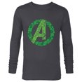 thumbnail image 1 of Marvel Avengers A Logo Lucky Shamrocks St. Patrick’s Day - Long Sleeve T-Shirt for Men - Customized-Charcoal Heather, 1 of 5
