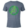 thumbnail image 1 of Marvel Avengers A Logo Lucky Shamrocks St. Patrick’s Day - Short Sleeve Blended T-Shirt for Adults - Customized-Navy Heather, 1 of 5