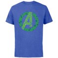 thumbnail image 1 of Marvel Avengers A Logo Lucky Shamrocks St. Patrick’s Day - Short Sleeve Cotton T-Shirt for Adults - Customized-Royal Heather, 1 of 5