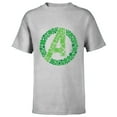 thumbnail image 1 of Marvel Avengers A Logo Lucky Shamrocks St. Patrick’s Day - Short Sleeve T-Shirt for Kids - Customized-Athletic Heather, 1 of 5