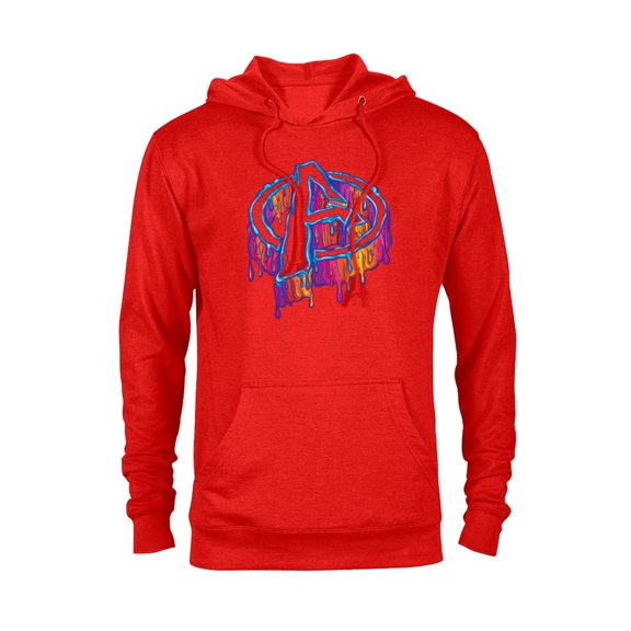 Marvel Avengers A Logo Melting Paint Drip - Pullover Hoodie for Adults - Customized-Red Heather