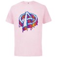 thumbnail image 1 of Marvel Avengers A Logo Melting Paint Drip - Short Sleeve Cotton T-Shirt for Adults - Customized-Soft Pink, 1 of 5