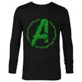 thumbnail image 1 of Marvel Avengers A Logo Symbol Icon Christmas Holiday Wreath - Long Sleeve T-Shirt for Men - Customized-Black, 1 of 5