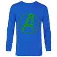 thumbnail image 1 of Marvel Avengers A Logo Symbol Icon Christmas Holiday Wreath - Long Sleeve T-Shirt for Men - Customized-Navy, 1 of 5