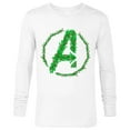thumbnail image 1 of Marvel Avengers A Logo Symbol Icon Christmas Holiday Wreath - Long Sleeve T-Shirt for Men - Customized-White, 1 of 5
