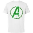 thumbnail image 1 of Marvel Avengers A Logo Symbol Icon Christmas Holiday Wreath - Short Sleeve Cotton T-Shirt for Adults - Customized-White, 1 of 5