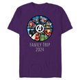 thumbnail image 1 of Marvel Avengers A-logo Circle Super Hero Family Trip 2024 - Short Sleeve Blended T-Shirt for Adults - Customized-Purple, 1 of 5