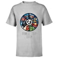 thumbnail image 1 of Marvel Avengers A-logo Circle Super Hero Family Trip 2024 - Short Sleeve T-Shirt for Kids - Customized-Athletic Heather, 1 of 5