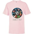 thumbnail image 1 of Marvel Avengers A-logo Circle Super Hero Family Trip - Short Sleeve T-Shirt for Kids - Customized-Soft Pink, 1 of 5