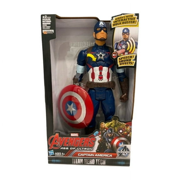 Marvel Avengers Age of Ultron Captain America Titan Hero Tech 12-Inch Action Figure with Voice and Sound Effects