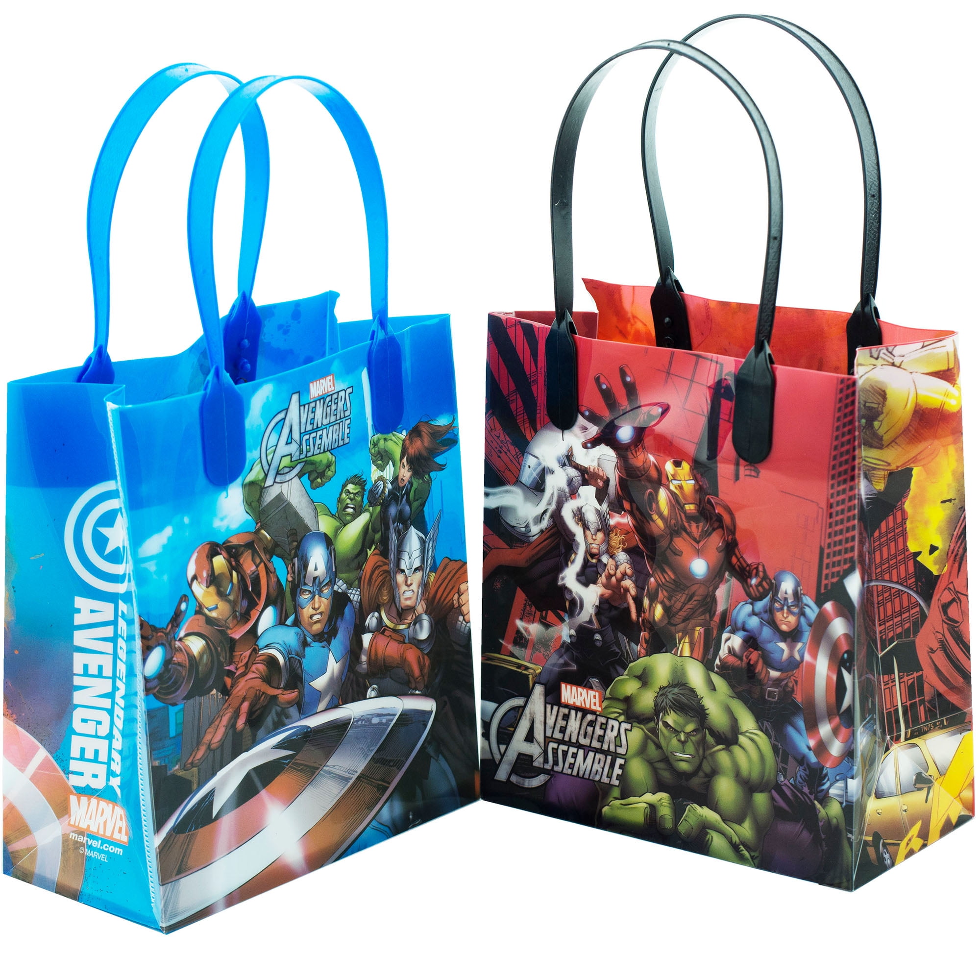 Marvel Avengers Assemble 12 Reusable Party Favors Small Goodie Gift Bags 6"