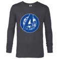 thumbnail image 1 of Marvel Avengers Assemble A-Logo Team Blue - Long Sleeve T-Shirt for Men - Customized-Charcoal Heather, 1 of 5