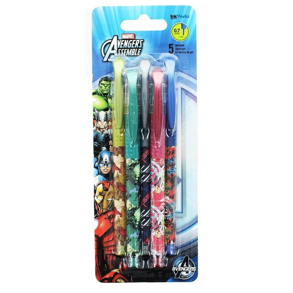 Marvel Avengers Assemble Colored Gel Pens, 5-Pack