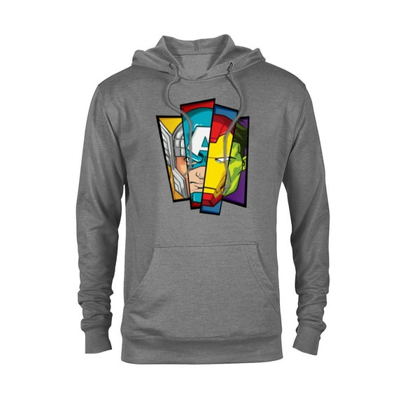 Marvel Avengers Assemble Faces of Super Heroism - Pullover Hoodie for Adults - Customized-Athletic Heather