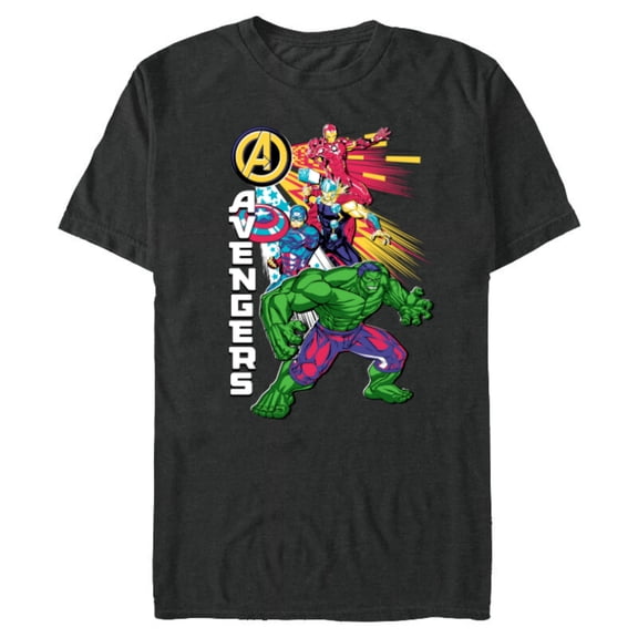 Marvel Avengers Assemble Fearless Foursome - Short Sleeve Blended T-Shirt for Adults - Customized-Dark Heather