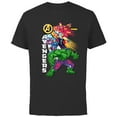 thumbnail image 1 of Marvel Avengers Assemble Fearless Foursome - Short Sleeve Cotton T-Shirt for Adults - Customized-Black, 1 of 5