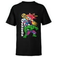 thumbnail image 1 of Marvel Avengers Assemble Fearless Foursome - Short Sleeve T-Shirt for Kids - Customized-Black, 1 of 5