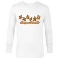 thumbnail image 1 of Marvel Avengers Assemble Gingerbread Cookies Holiday - Long Sleeve T-Shirt for Men - Customized-White, 1 of 5