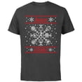 thumbnail image 1 of Marvel Avengers Assemble Holiday Sweater - Short Sleeve Cotton T-Shirt for Adults - Customized-Charcoal, 1 of 5