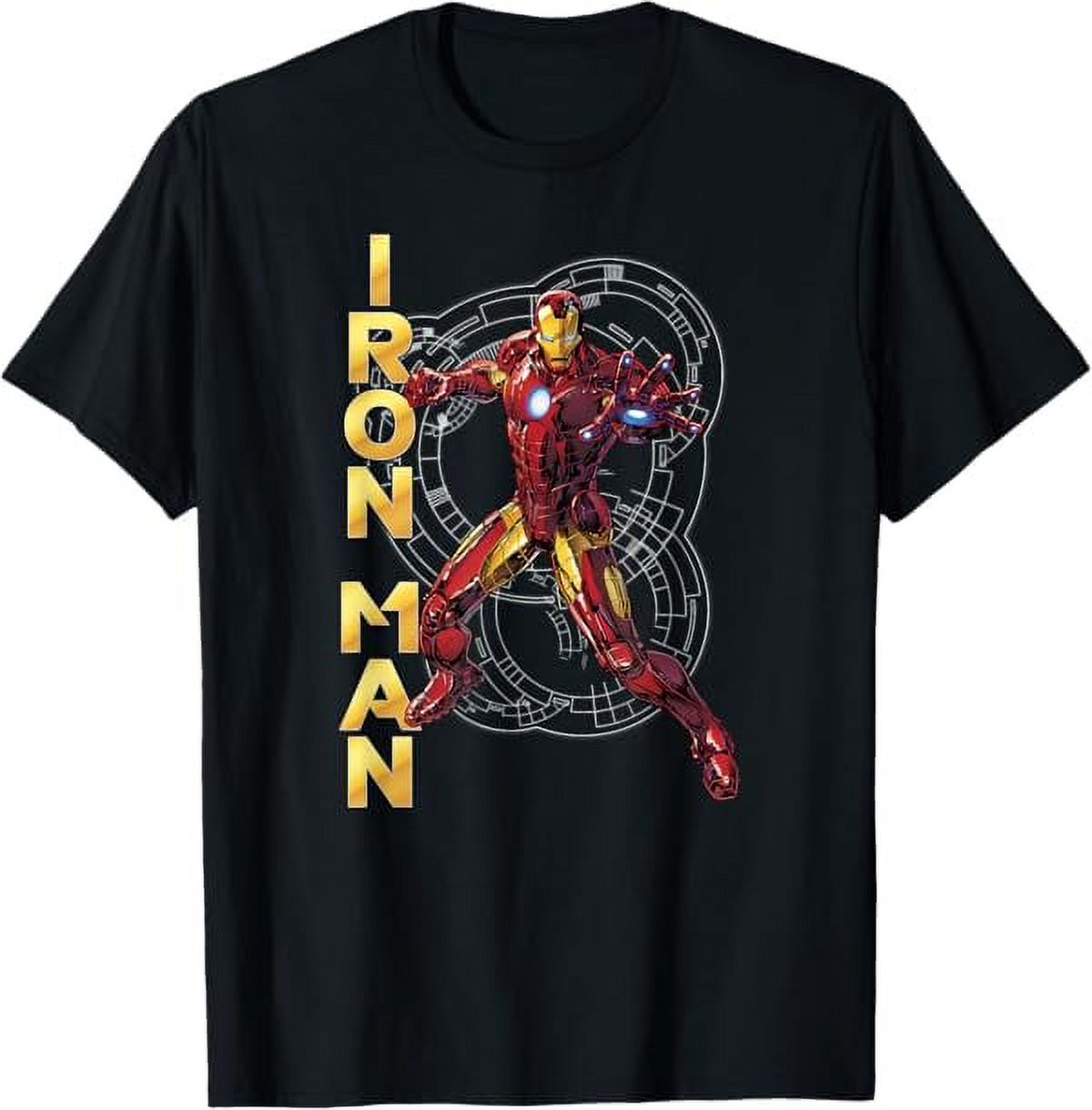 Marvel Avengers Assemble Iron Man Tech Graphic T-Shirt - Walmart.com