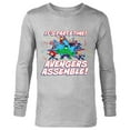 thumbnail image 1 of Marvel Avengers Assemble It’s Party Time Toony Birthday - Long Sleeve T-Shirt for Men - Customized-Athletic Heather, 1 of 5