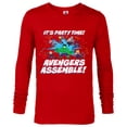 thumbnail image 1 of Marvel Avengers Assemble It’s Party Time Toony Birthday - Long Sleeve T-Shirt for Men - Customized-New Red, 1 of 5