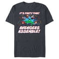 thumbnail image 1 of Marvel Avengers Assemble It’s Party Time Toony Birthday - Short Sleeve Blended T-Shirt for Adults - Customized-Navy Heather, 1 of 5