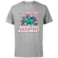 thumbnail image 1 of Marvel Avengers Assemble It’s Party Time Toony Birthday - Short Sleeve Cotton T-Shirt for Adults - Customized-Athletic Heather, 1 of 5
