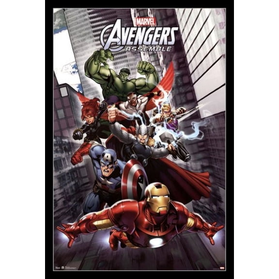 Marvel Avengers Assemble Laminated & Framed Poster Print (24 x 36)