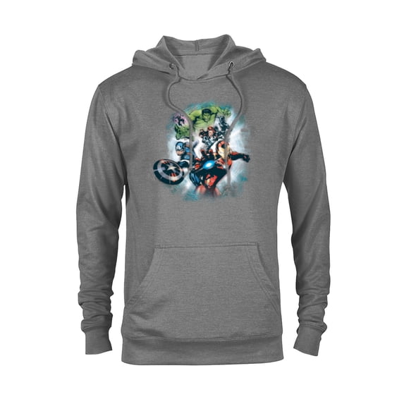 Marvel Avengers Assemble Team Full Color - Pullover Hoodie for Adults - Customized-Athletic Heather