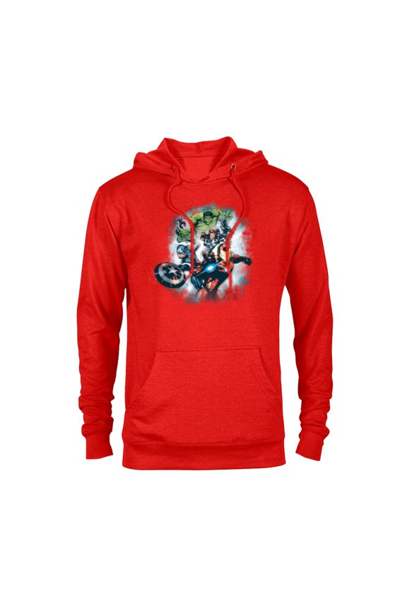 Avengers Assemble Team Full Color - Pullover Hoodie for Adults - Customized-Red