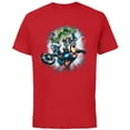 thumbnail image 1 of Marvel Avengers Assemble Team Full Color - Short Sleeve Cotton T-Shirt for Adults - Customized-Red, 1 of 5