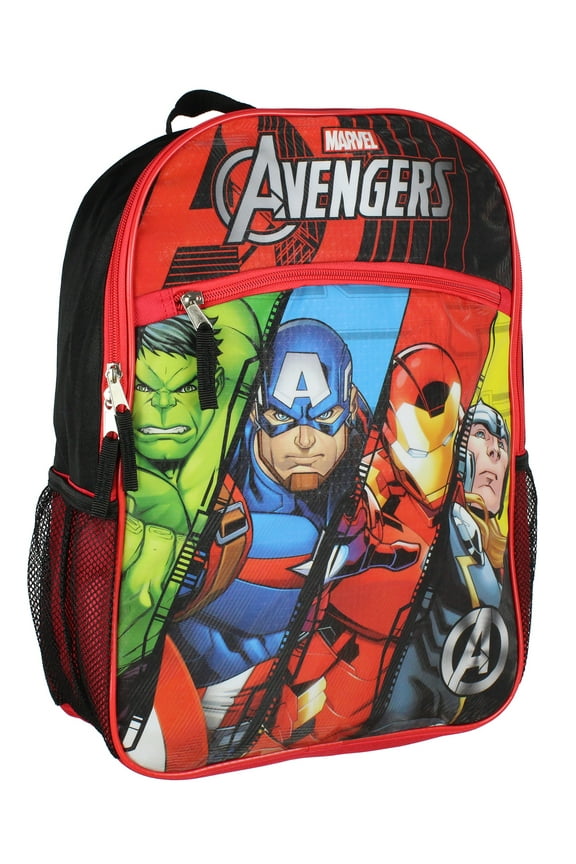 Marvel Avengers Backpack Iron Man Thor Hulk Captain America Travel  16" Backpack