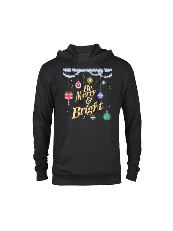 Avengers Be Merry and Bright Holiday Standard - Pullover Hoodie for Adults – Customized-Black