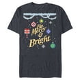 thumbnail image 1 of Marvel Avengers Be Merry and Bright Holiday Standard - Short Sleeve Blended T-Shirt for Adults – Customized-Navy Heather, 1 of 5