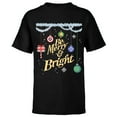 thumbnail image 1 of Marvel Avengers Be Merry and Bright Holiday Standard - Short Sleeve T-Shirt for Kids – Customized-Black, 1 of 5