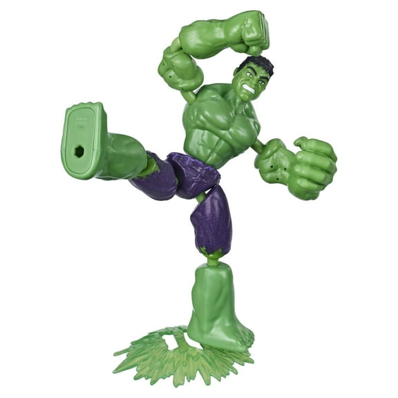 Marvel Avengers Bend And Flex Hulk, 6-Inch Action Figure, Blast Accessory