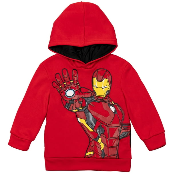 Marvel Avengers Big Boys Fleece Pullover Hoodie Iron Man 18 20 Walmart Business Supplies