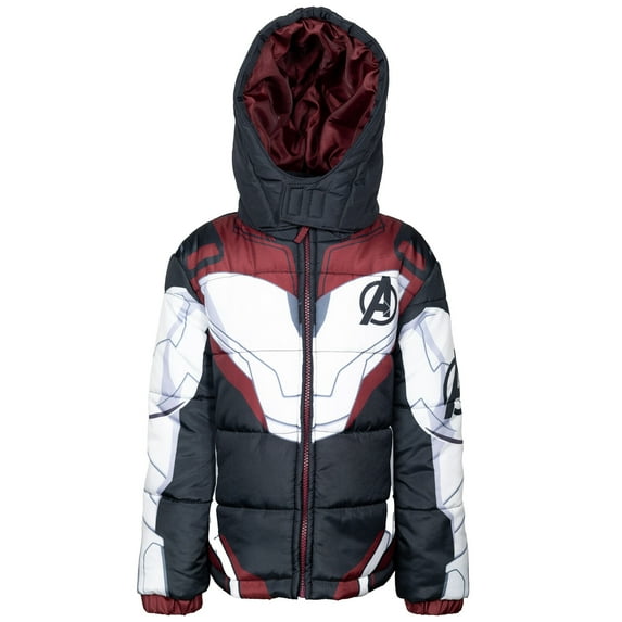 Marvel Avengers Big Boys Zip Up Winter Coat Puffer Jacket Toddler to Big Kid