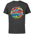 thumbnail image 1 of Marvel Avengers Birthday Super Hero - Short Sleeve Cotton T-Shirt for Adults - Customized-Charcoal, 1 of 5