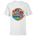 thumbnail image 1 of Marvel Avengers Birthday Super Hero - Short Sleeve T-Shirt for Kids - Customized-White, 1 of 5