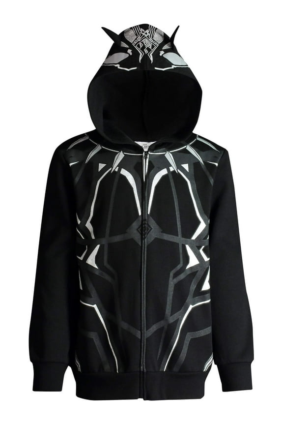 Avengers Black Panther Big Boys Fleece Zip Up Hoodie Toddler to Big Kid
