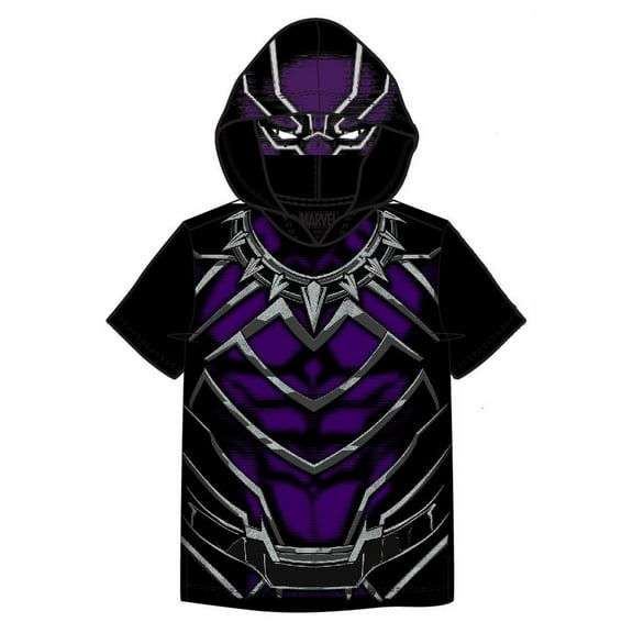 Marvel Avengers Black Panther Hooded T-Shirt with Mask (Toddler Boys & Little Boys)