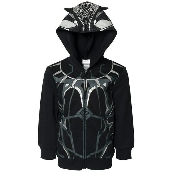 Marvel Avengers Black Panther Little Boys Fleece Zip Up Pullover Hoodie Toddler to Big Kid