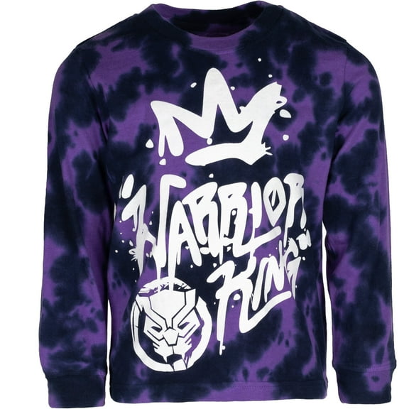 Marvel Avengers Black Panther Little Boys Long Sleeve T-Shirt Little Kid to Big Kid