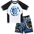 thumbnail image 1 of Marvel Avengers Black Panther Little Boys Rash Guard and Swim Trunks Outfit Set Blue / White 4, 1 of 5