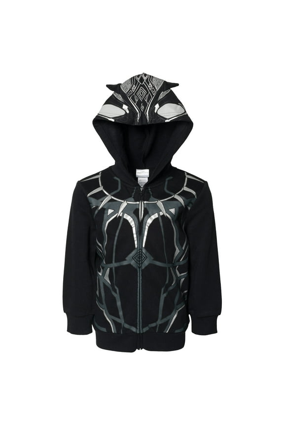 Avengers Black Panther Toddler Boys Fleece Zip Up Pullover Hoodie Toddler to Big Kid