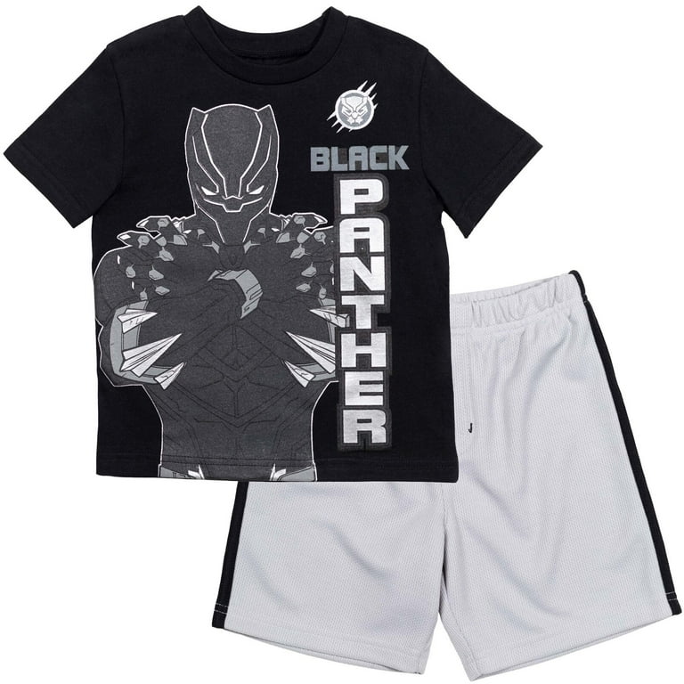 Marvel Avengers Black Panther Toddler Boys T-Shirt and Shorts