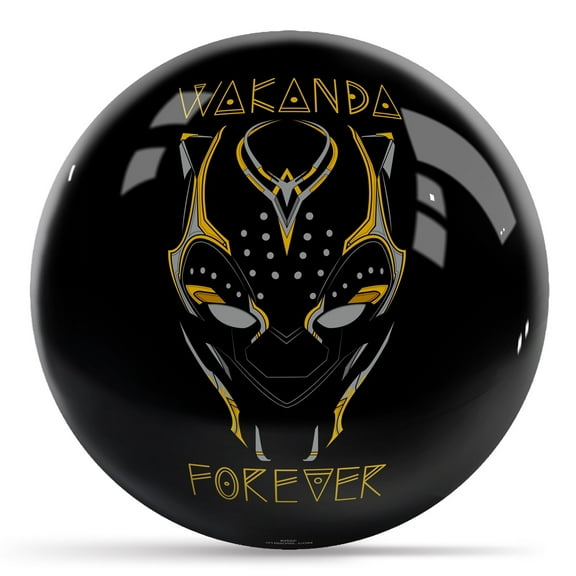 Marvel Avengers Black Panther Wakanda Forever Undrilled Bowling Ball